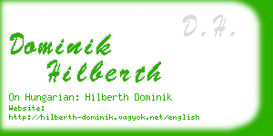 dominik hilberth business card